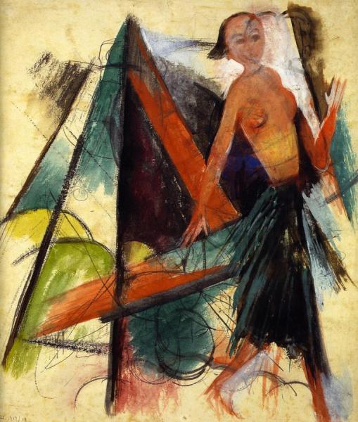 Miranda Figure For Shakespeare's 'tempest' by Franz Marc