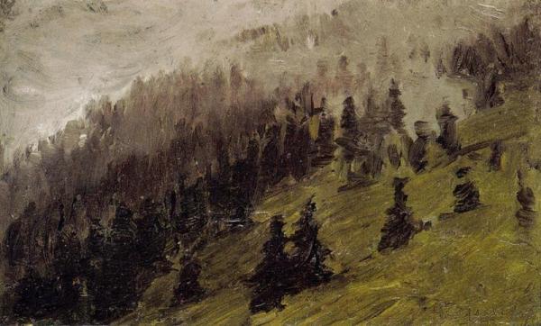 Mist Between The Fir-trees by Franz Marc