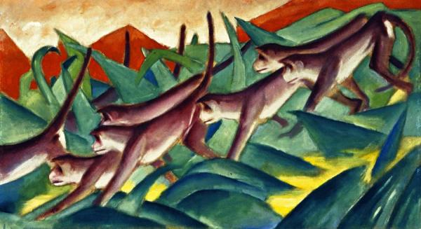 Monkey Frieze by Franz Marc