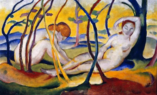 Nudes In The Open Air by Franz Marc