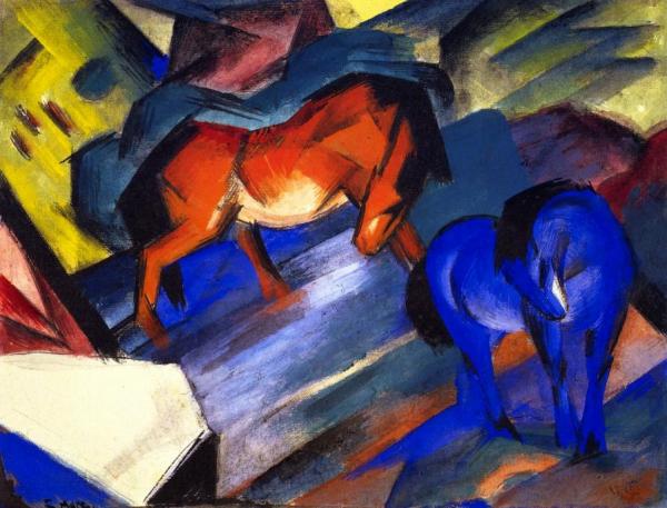 Red And Blue Horse by Franz Marc