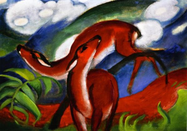Red Deer Ii by Franz Marc