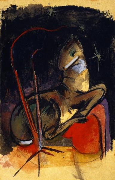 Resting Animal by Franz Marc