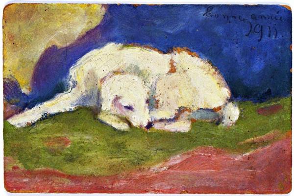 'russi' Lying by Franz Marc