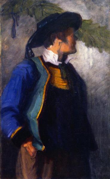 Self-portrait In Breton Costume by Franz Marc