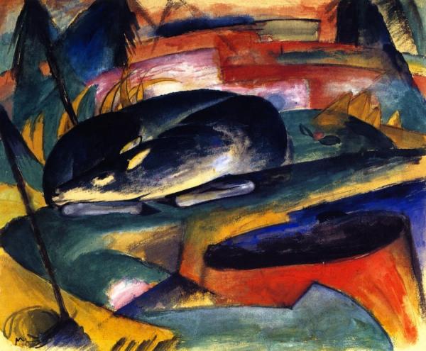 Sleeping Deer by Franz Marc