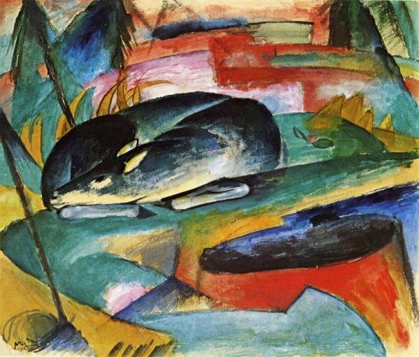 Sleeping Deer by Franz Marc