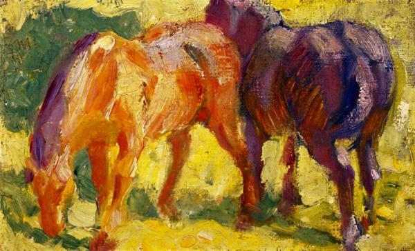 Small Horse Picture by Franz Marc