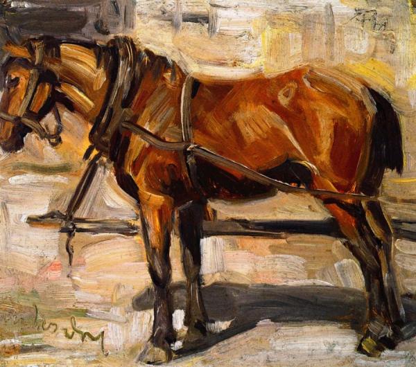 Small Study Of A Horse I by Franz Marc