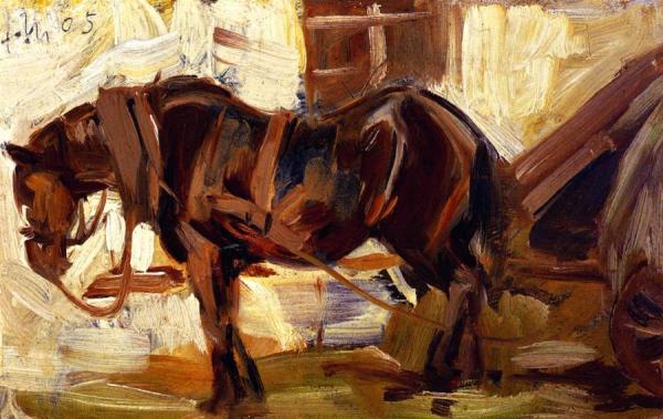Small Study Of A Horse Ii by Franz Marc