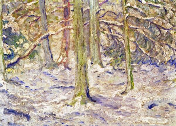 Snow Covered Wood by Franz Marc