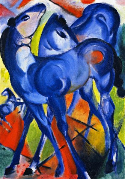 The Blue Foals by Franz Marc