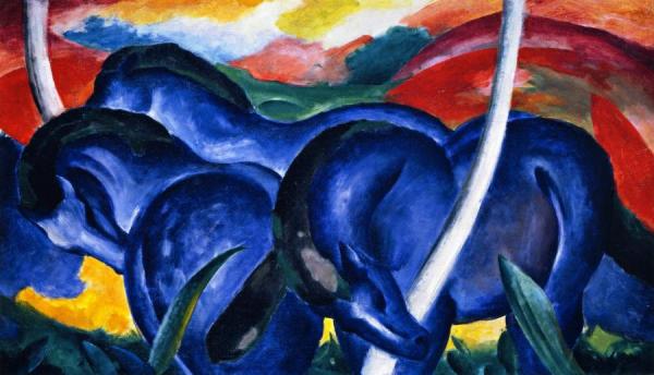 The Large Blue Horses by Franz Marc