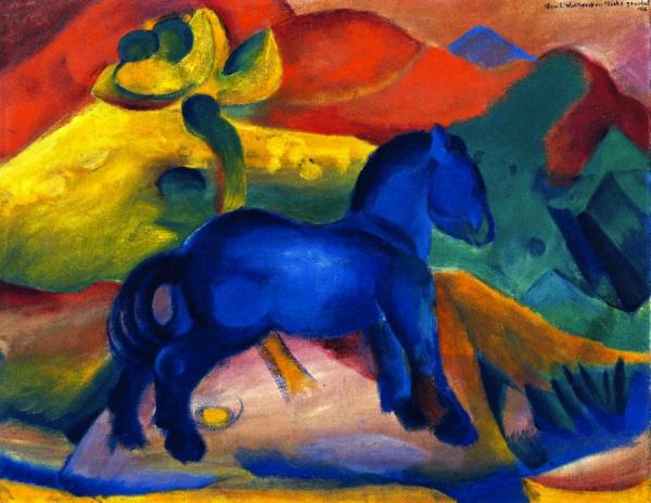 The Little Blue Horse, Picture For A Child by Franz Marc
