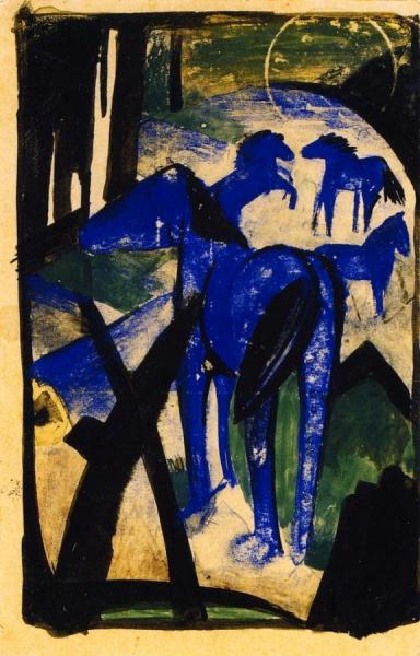The Mother Mare Of The Blue Horses I by Franz Marc
