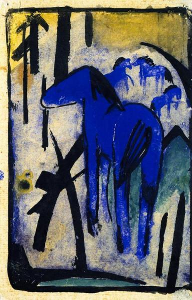 The Mother Mare Of The Blue Horses Ii by Franz Marc
