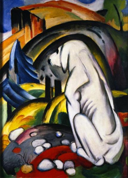 The White Dog by Franz Marc
