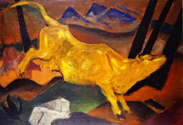 The Yellow Cow (sketch) by Franz Marc
