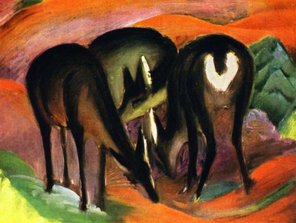Three Deer by Franz Marc