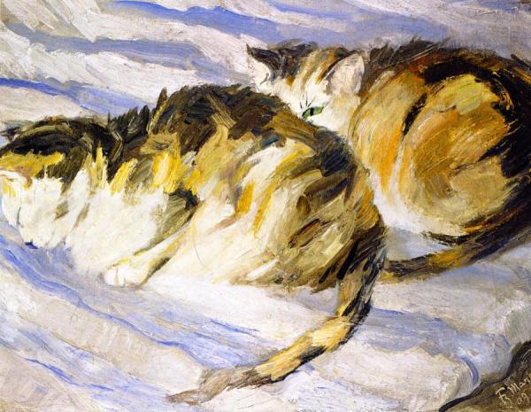 Two Grey Cats by Franz Marc