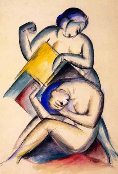 Franz Marc Two Nude Women