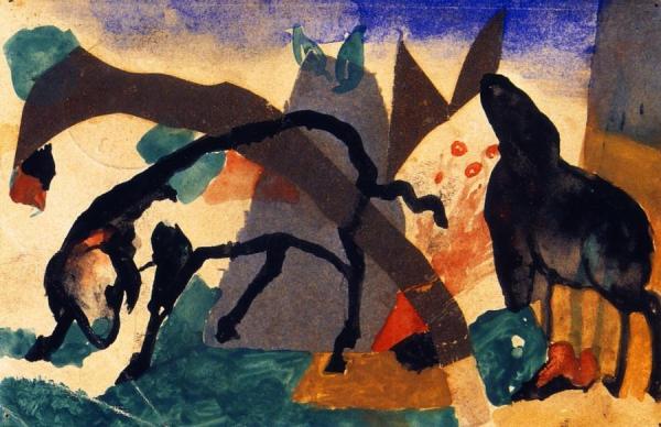 Two Sheep by Franz Marc