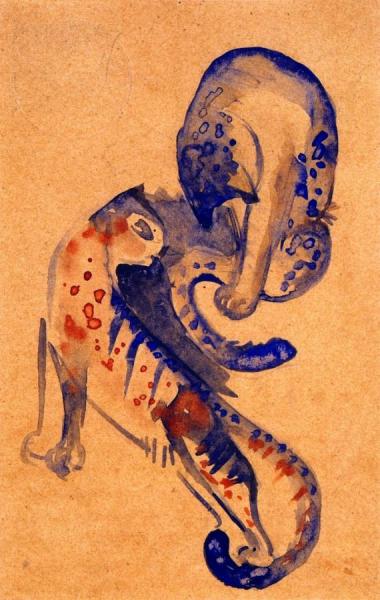 Two Wild Cats by Franz Marc