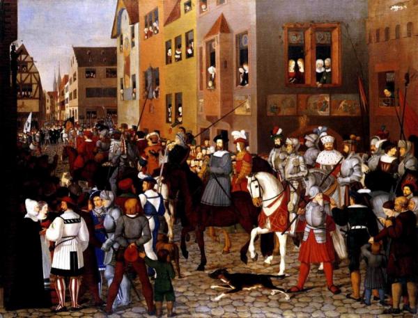 The Entry Of Emperor Rudolf Of Habsburg Into Basle by Franz Pforr