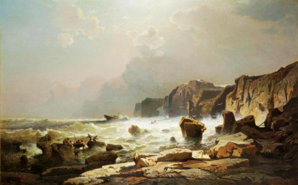 The Swedish Coast by Franz Richard Unterberger Oil Painting Reproductions
