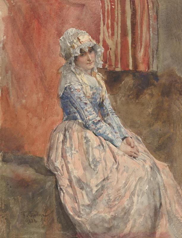 A Seated Woman, 1888 by Franz Skarbina