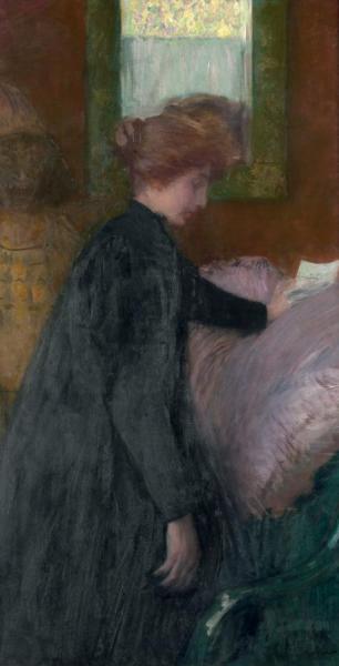 Reading A Letter by Franz Skarbina