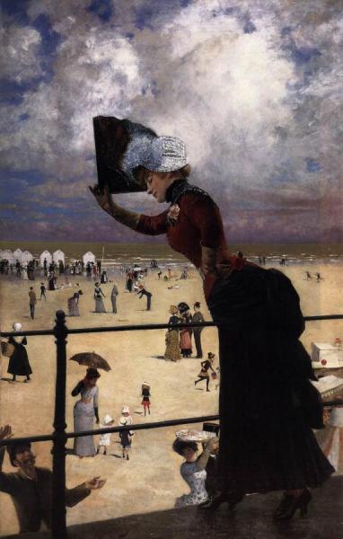 The Girl On The Boardwalk by Franz Skarbina