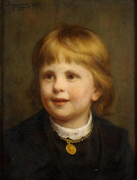 Portrait Of A Girl by Franz Von Defregger Oil Painting Reproductions
