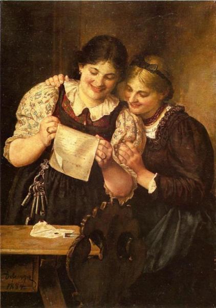 The Letter by Franz Von Defregger