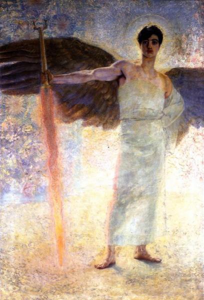 Franz Von Stuck The Guardian Of Paradise