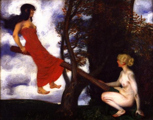 The Seesaw by Franz Von Stuck