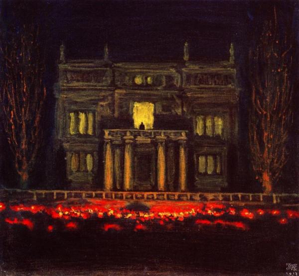 Torchlight Procession by Franz Von Stuck