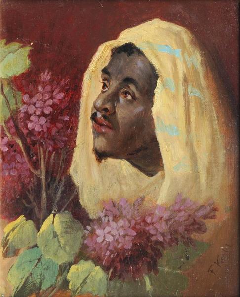 Portrait Of An Oriental (orientale) by Franz Xaver Kosler Oil Painting Reproductions