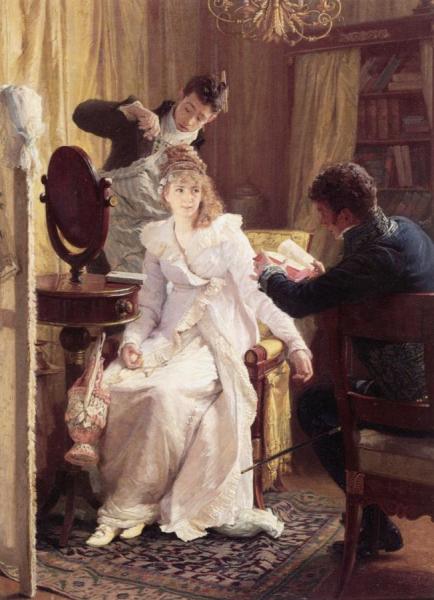 Preparing For The Ball by Franz Xavier Simm