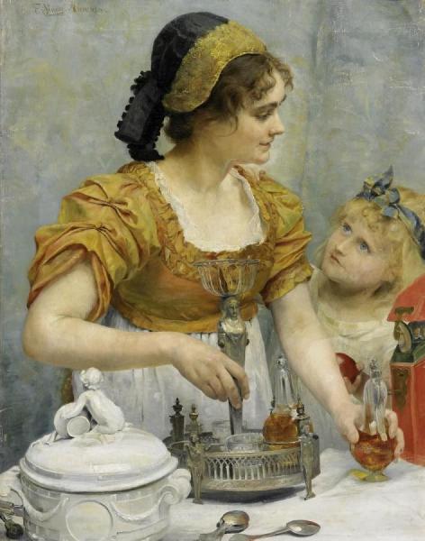 Preparing The Feast by Franz Xavier Simm