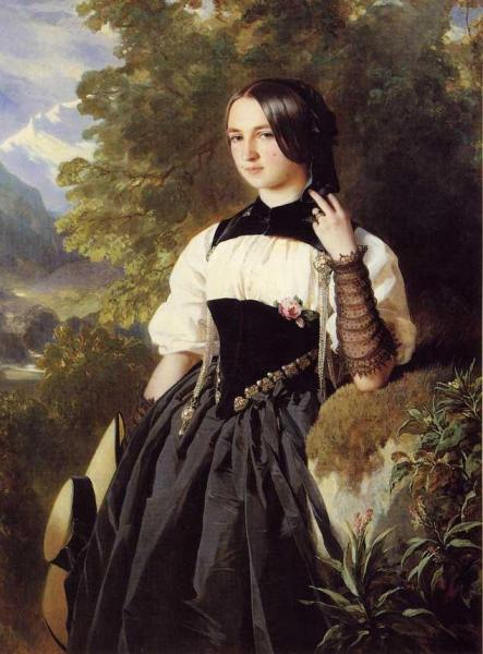A Swiss Girl From Interlaken by Franz Xavier Winterhalter
