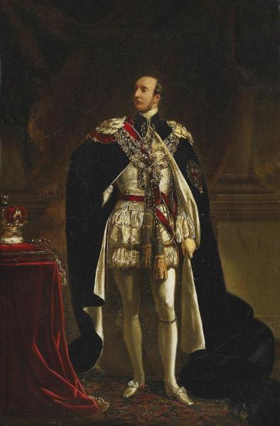 King George V Of Hannover In Ceremoniaal Robes Of Order Of The Garter by Franz Xavier Winterhalter