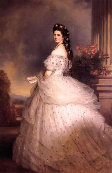 Portrait Of Elizabeth Of Bavaria, Empress Of Austria by Franz Xavier Winterhalter
