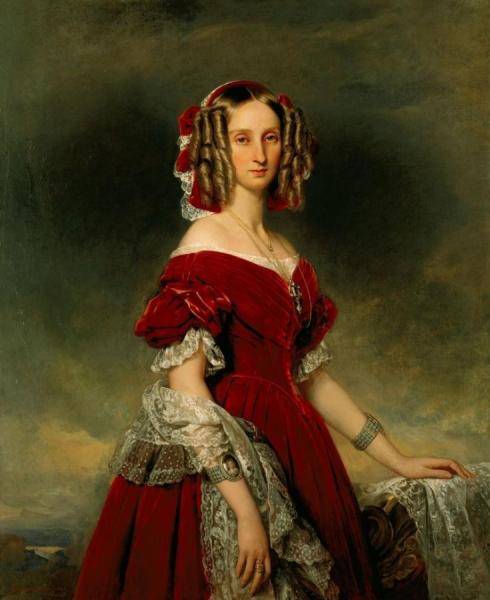 Portrait Of Louise D'orléans by Franz Xavier Winterhalter