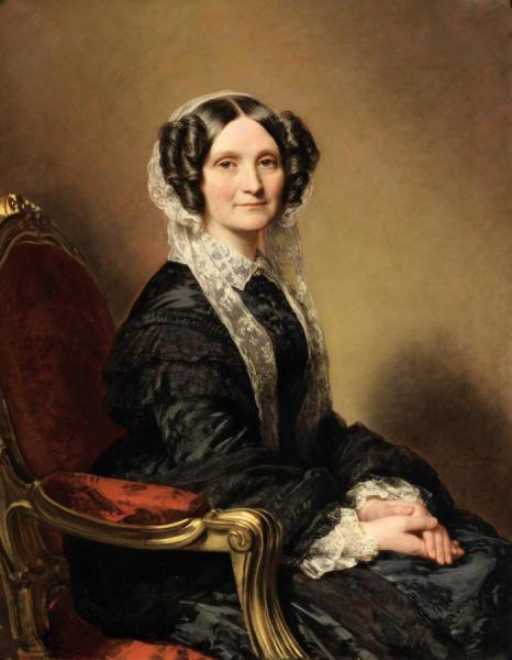 Portrait Of Mrs Francois Delessert by Franz Xavier Winterhalter