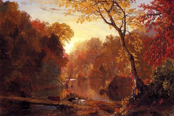 Autumn In North America by Frederic Edwin Church Oil Painting Reproductions