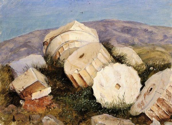 Broken Column, The Parthenon, Athens by Frederic Edwin Church