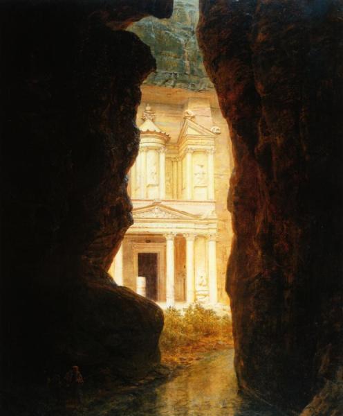 El Khasne, Petra by Frederic Edwin Church