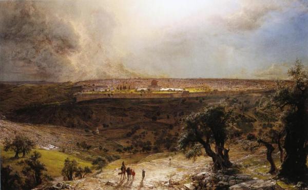 Jerusalem From The Mount Of Olives by Frederic Edwin Church