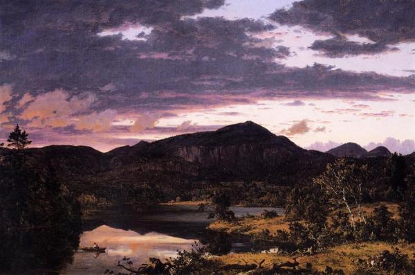 Lake Scene In Mount Desert by Frederic Edwin Church Oil Painting Reproductions